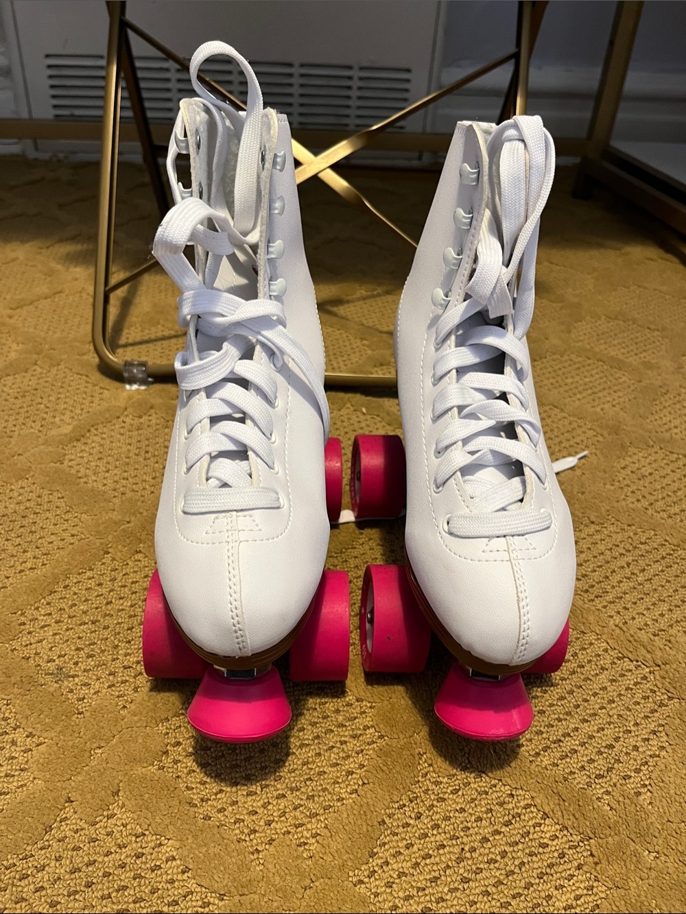 Chicago Skates Brand New White Roller Skates with Pink Wheels